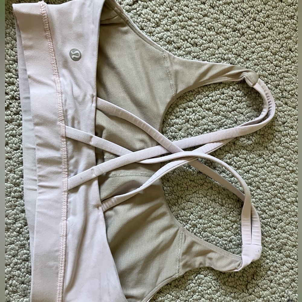 Light pink lulu lemon bra. Size 4